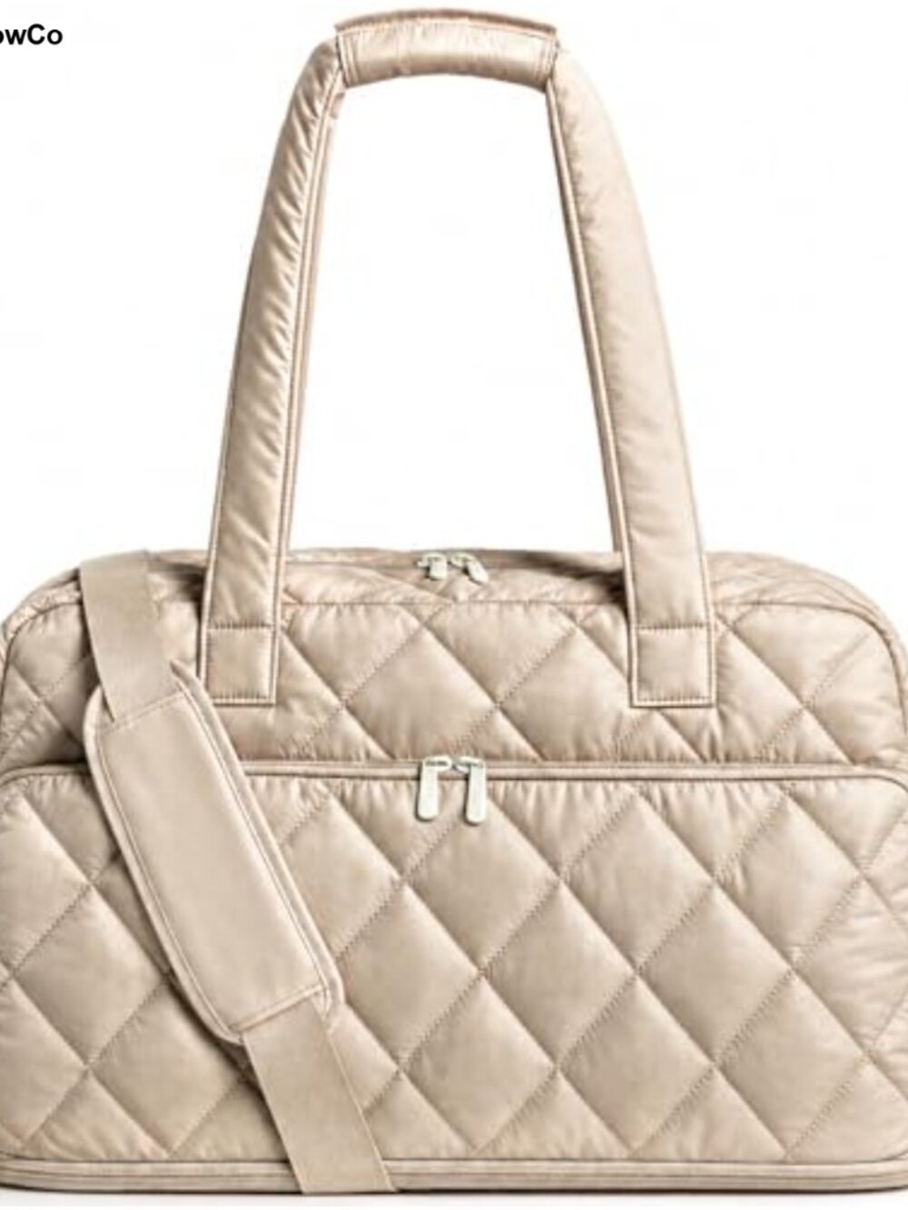 Quilted Puffer Expandable Duffel Bag, Lightweight Water Resistant Travel